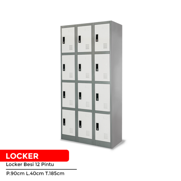 Locker Besi 12 PT- Abu